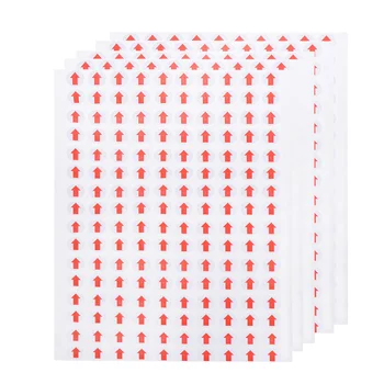 10 мм самоклеящиеся наклейки со стрелками, наклейки в виде маленьких кругов, точечная лента для проверки дефекта продукта (белый + красный)