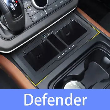 20-24 Для Land Rover Defender Беспроводное Автомобильное Зарядное Устройство Блок Питания Центральное Управление Ящик Для Хранения Defender Аксессуары Для Интерьера