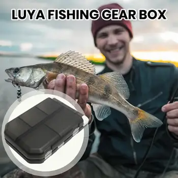 Коробка для рыболовных снастей Дизайн с несколькими отделениями Компактный портативный ящик для хранения приманки рыболовные принадлежности