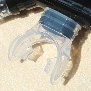 Подводный прозрачный силиконовый дайвинг с регулятором на 2 головки, мундштук для подводного плавания, силикон для укуса при подводном плавании