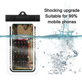 Чехол для телефона из ТПУ, подвесной водонепроницаемый чехол для телефона под водой с ремешком, портативный, легкий, индуктивный на ощупь для плавания во время отпуска